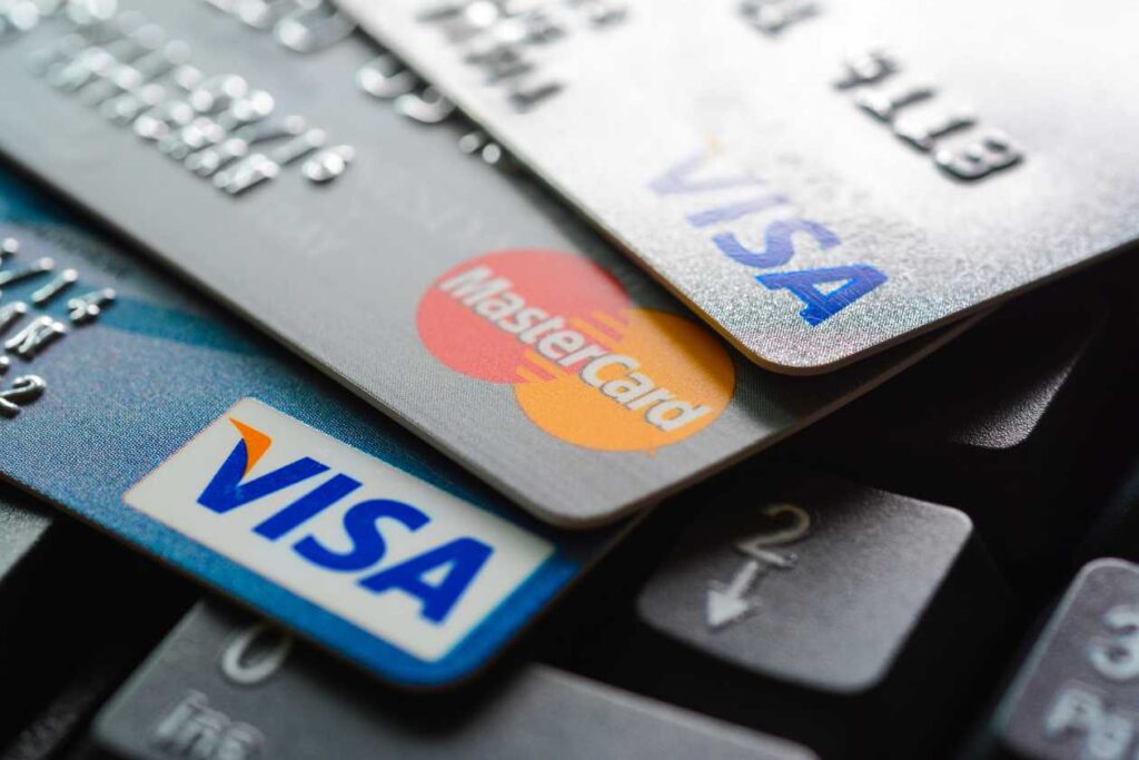 Several credit cards
tradelines